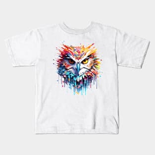 Owl Bird Animal Nature Freedom Wildlife Wonder Abstract Kids T-Shirt